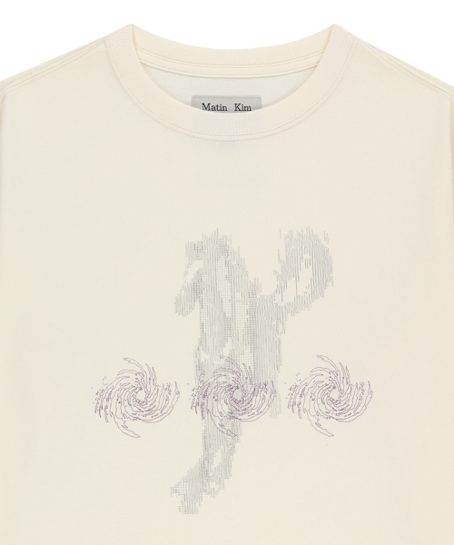 MATIN PACE SPRINT GRAFFITI TOP IN IVORY
