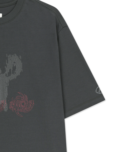 MATIN PACE SPRINT GRAFFITI TOP IN CHARCOAL
