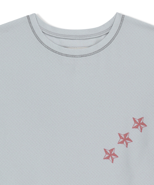 MATIN PACE GRAFFITI COVERED TOP IN GREY