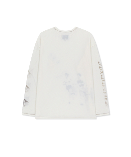 MATIN PACE GRAFFITI COVERED TOP IN IVORY