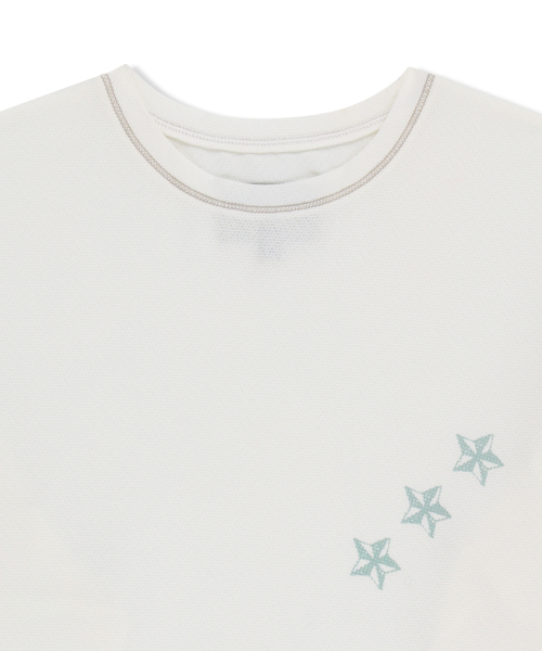 MATIN PACE GRAFFITI COVERED TOP IN IVORY