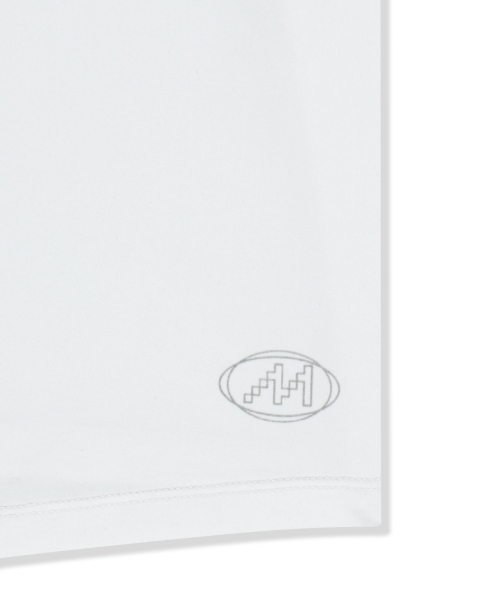 MATIN PACE REFLECTIVE LOGO SLIM TOP IN WHITE