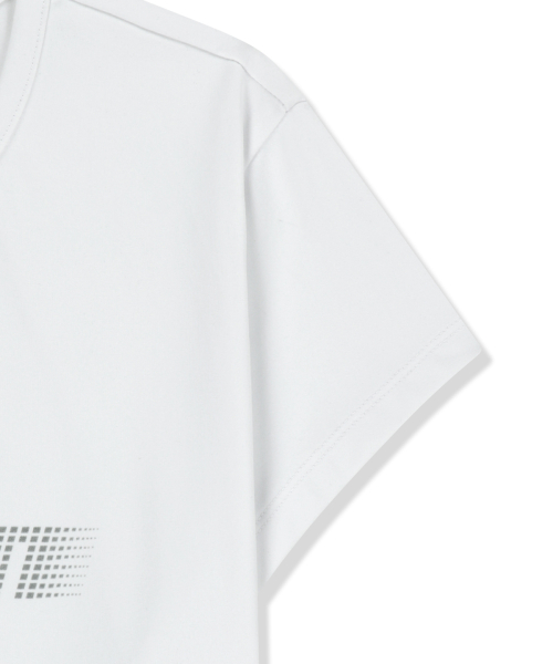 MATIN PACE REFLECTIVE LOGO SLIM TOP IN WHITE