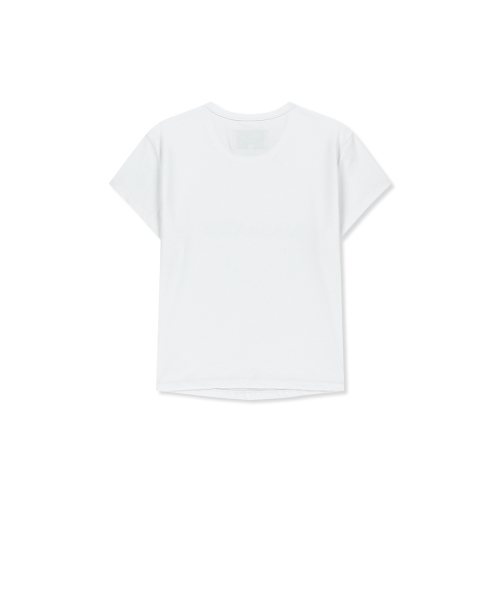 MATIN PACE REFLECTIVE LOGO SLIM TOP IN WHITE