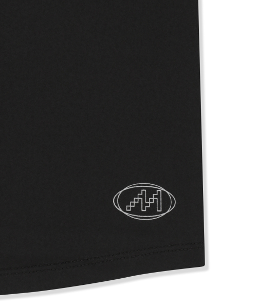 MATIN PACE REFLECTIVE LOGO SLIM TOP IN BLACK