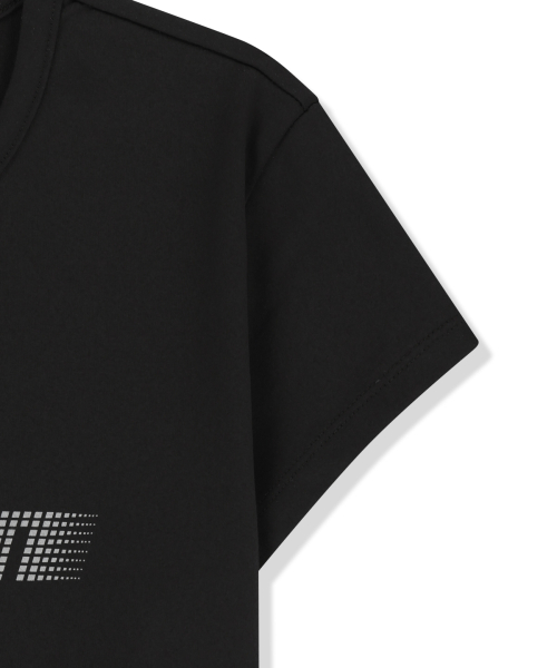 MATIN PACE REFLECTIVE LOGO SLIM TOP IN BLACK