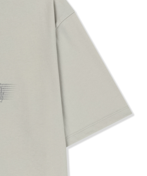 MATIN PACE VORTEX GRAFFITI TOP IN LIGHT GREY