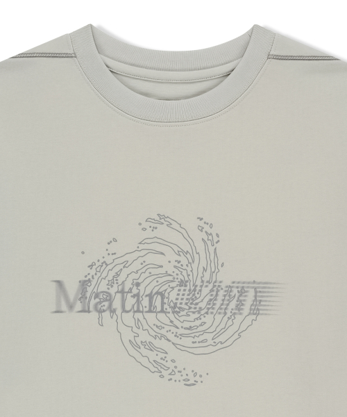 MATIN PACE VORTEX GRAFFITI TOP IN LIGHT GREY