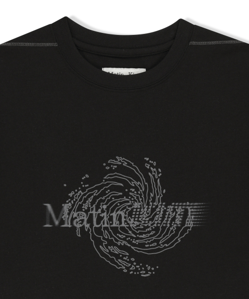 MATIN PACE VORTEX GRAFFITI TOP IN BLACK