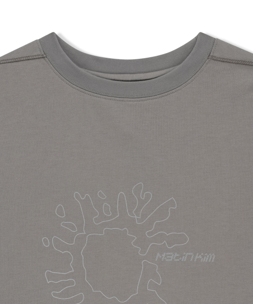 MATIN PACE SUNBURST GRAFFITI COVERED TOP IN CHARCOAL