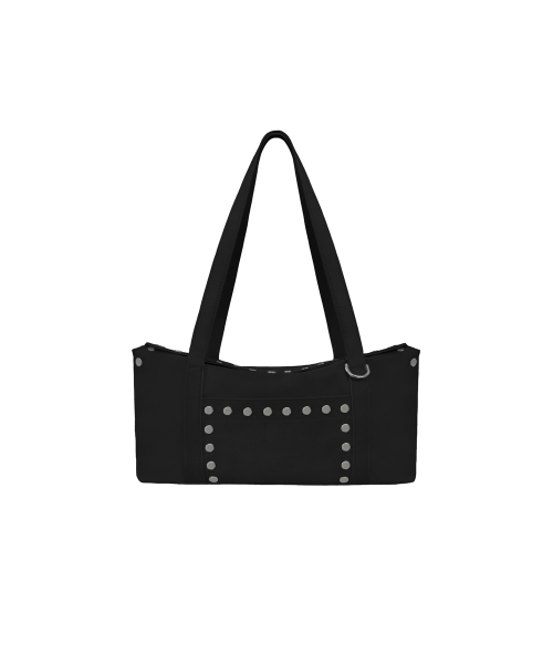 Flat Stud Shoulder Bag_Black