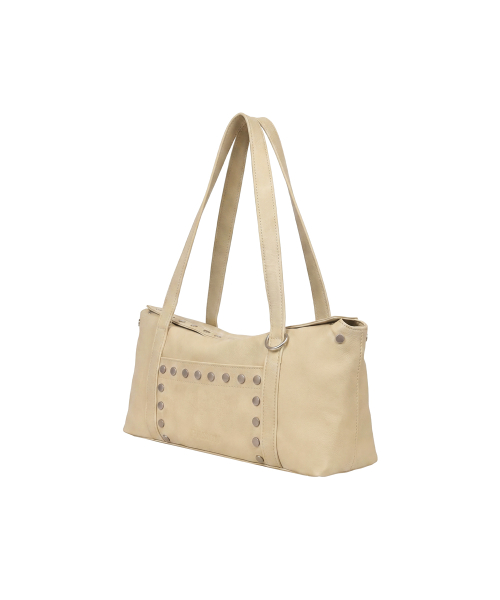 Flat Stud Shoulder Bag_ Butter