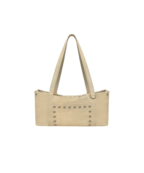 Flat Stud Shoulder Bag_ Butter