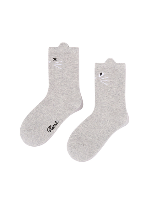 CAT SOCKS 3 PACK [BLACK/WHITE]