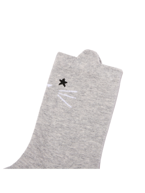 CAT SOCKS 3 PACK [BLACK/WHITE]