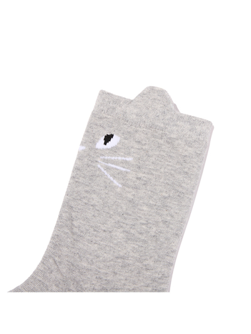 CAT SOCKS 3 PACK [BLACK/WHITE]