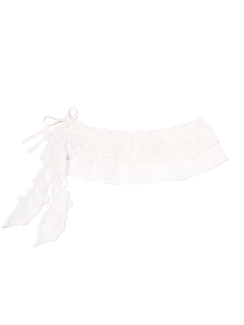 RIBBON LAYERED RACE [WHITE]