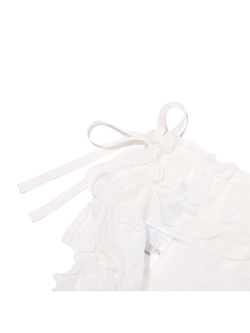 RIBBON LAYERED RACE [WHITE]