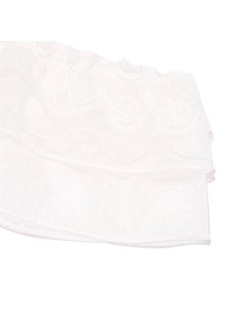 RIBBON LAYERED RACE [WHITE]