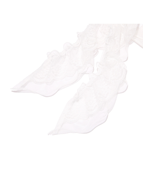 RIBBON LAYERED RACE [WHITE]