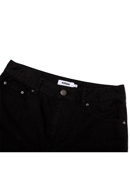 RUFFLE RIBBON BIKER SHORTS [BLACK]