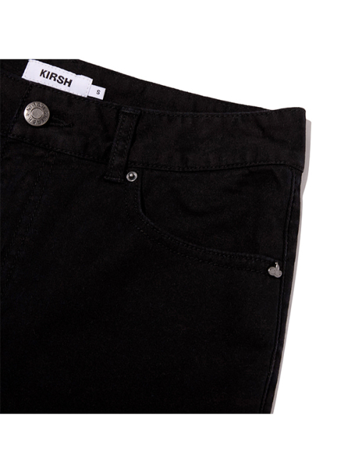 RUFFLE RIBBON BIKER SHORTS [BLACK]