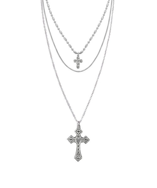 Saint Cross Necklace_Silver