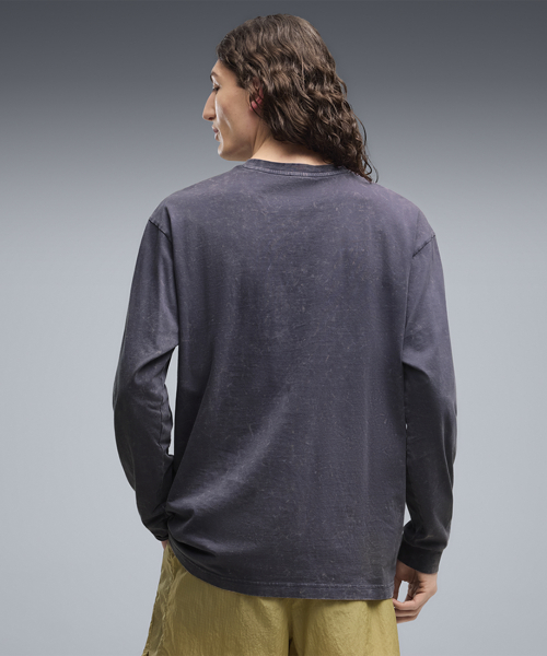 RUN CULTURE COLLECTIVE Relaxed Washed Graphic Long Sleeve - Inky Depths / 639098-35
