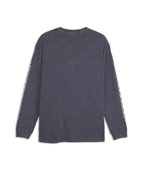 RUN CULTURE COLLECTIVE Relaxed Washed Graphic Long Sleeve - Inky Depths / 639098-35