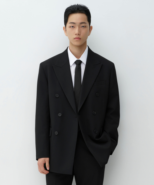 오버사이즈 더블 브레스티드 블레이저