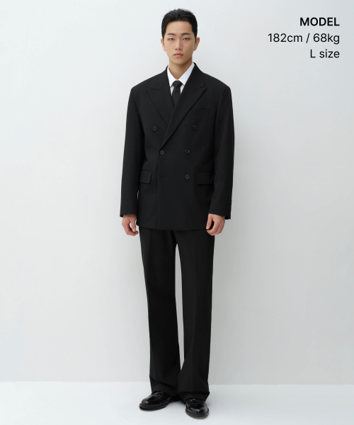 오버사이즈 더블 브레스티드 블레이저