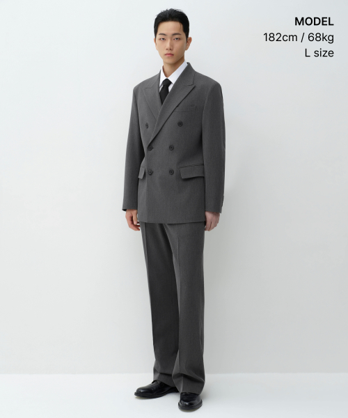 오버사이즈 더블 브레스티드 블레이저
