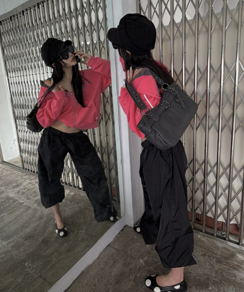 Velor Bag - Charcoal