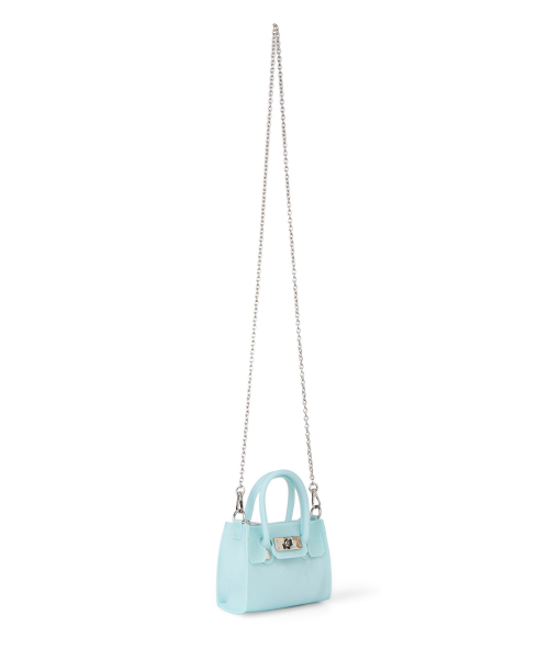JELLY CHAIN MINI BAG IN ICE BLUE
