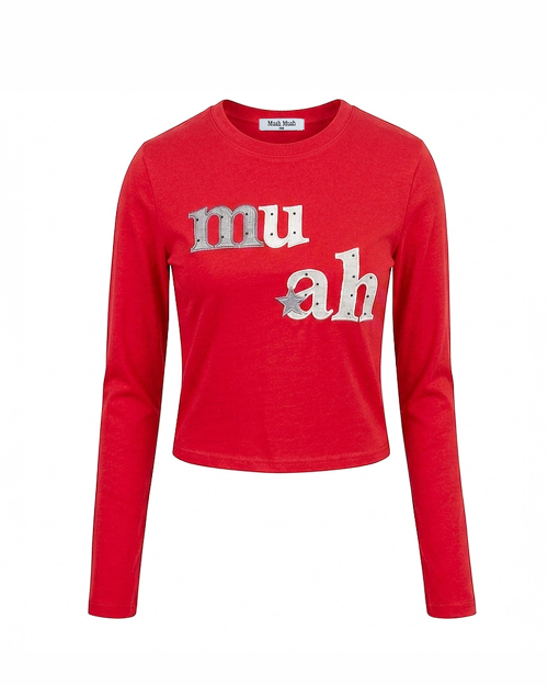 DOT STAR PATCH LONG SLEEVE [RED]
