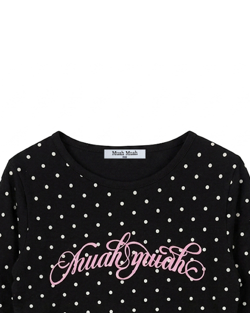 DOT LETTERING LOGO LONG SLEEVE [BLACK]