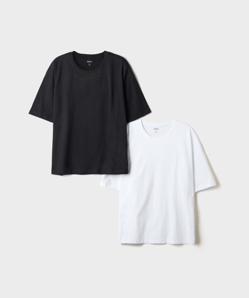 [2PACK] 남성 세미 크롭 반팔티_SPRWGA9A20