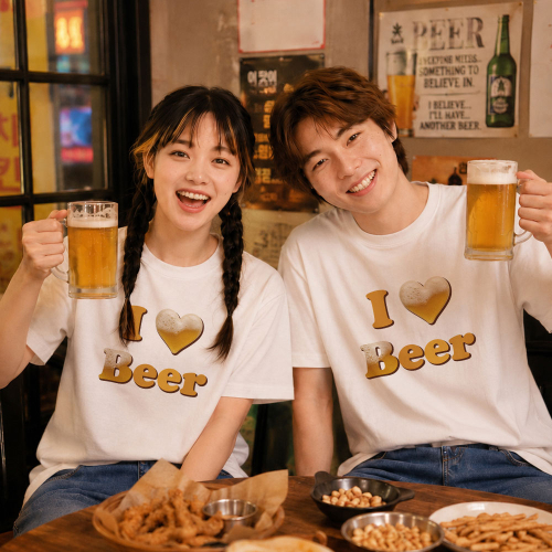 러브포맷 아이러브 맥주 티셔츠