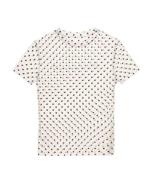 DOTS SHEER HALF TOP_BEIGE