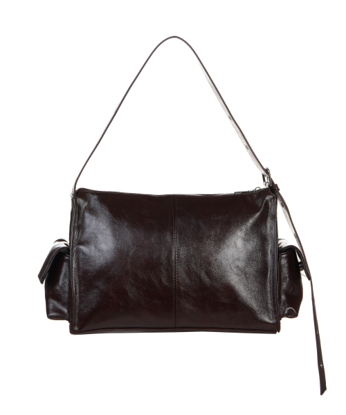 SIDE POCKET SHOULDER BAG_BROWN