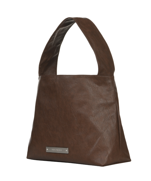 CRYSTAL SHOULDER BAG_BROWN