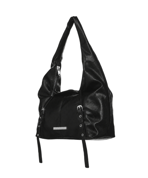 BELTED SHOULDER BAG_BLACK