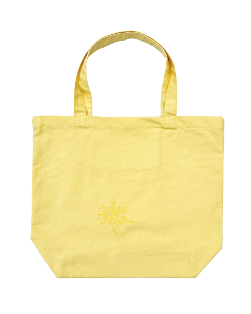 Gelato Applique Canvas Eco Bag (Lemon Cream Yellow)