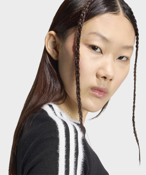 KNIT TEE BLACK/WHITE