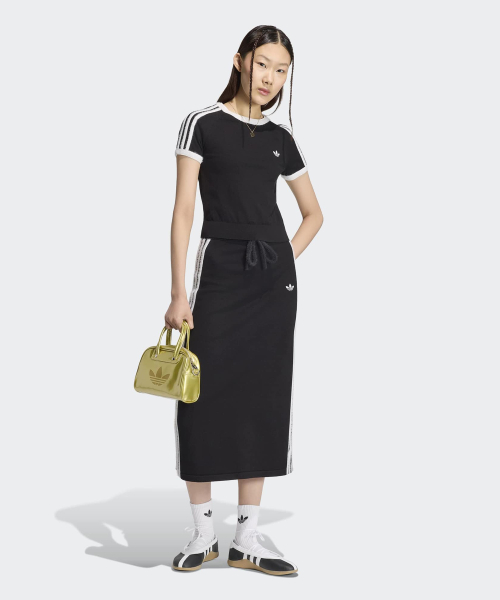 KNIT TEE BLACK/WHITE