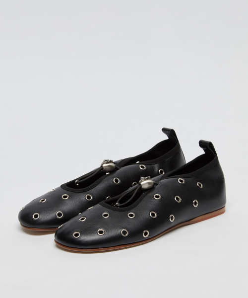 Luv string eyelet flats(Deep sleep)_OK1DX26203BLK