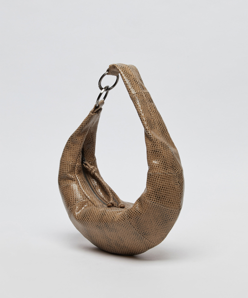 Small fling hobo bag(Python beige)_OVBAX26255PYB