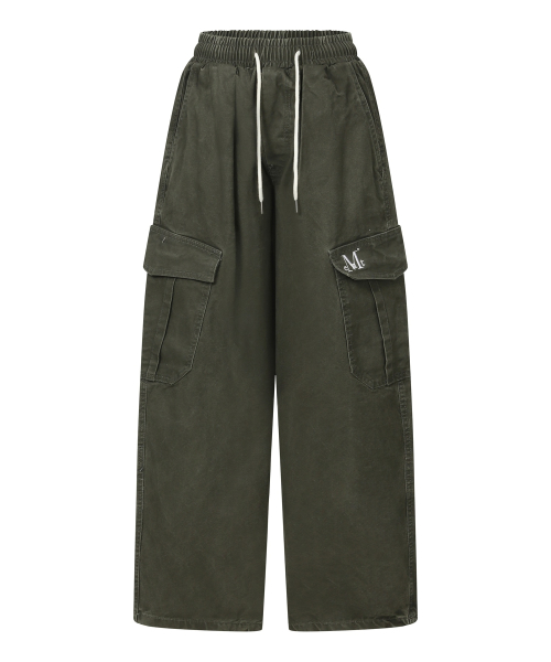 ELVIN CARGO COTTON BANDING PANTS (3COLOR)