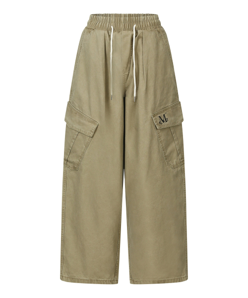 ELVIN CARGO COTTON BANDING PANTS (3COLOR)