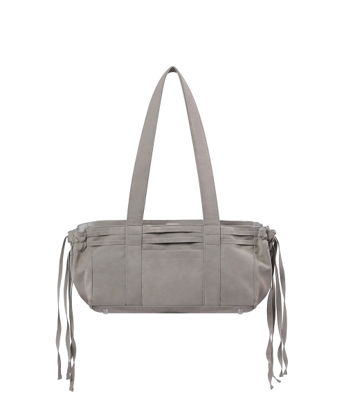 String square shoulder bag GRAY